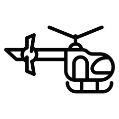 Firefighter Helicopter Vector Icons