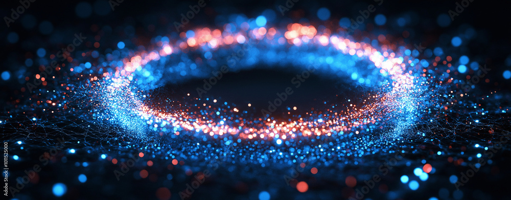 Poster abstract digital data background. art can be used in the description of network abilities, technolog