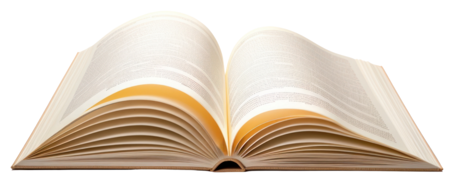 PNG An Open book with a turning page publication reading open.