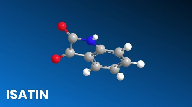 3D Structure of Isatin Molecule | 3D View of Molecular Structure