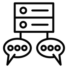 Database Chat Vector Icons