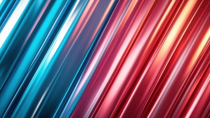 This abstract image features vibrant stripes in blue and red colors, creating a visually captivating and dynamic pattern that evokes a sense of movement and fluidity.
