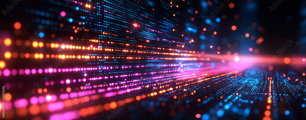Poster digital backdround ideal for technological operations, neural networks, ai, data transmission and en