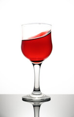 Hermitage wine glass isolated on white background