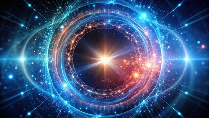 Fototapeta premium Cosmic Convergence A Tapestry of Light and Energy, Woven Through the Infinite Fabric of the Cosmos