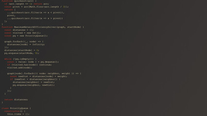 Dark IDE Interface with Random Code Lines