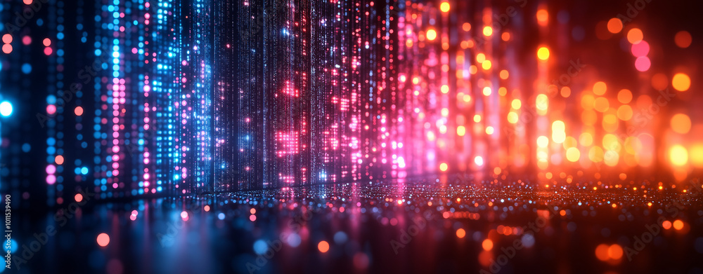 Poster digital background perfect for tech processes, neural networks, artificial intelligence, data transf