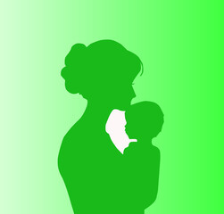  mother kissing on forehead of her baby son, mother day suprise card, happy mothers day
