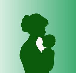  mother kissing on forehead of her baby son, mother day suprise card, happy mothers day
