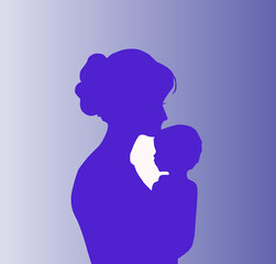  mother kissing on forehead of her baby son, mother day suprise card, happy mothers day
