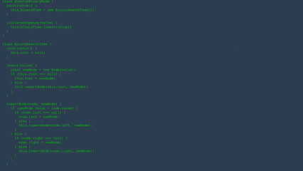 Naklejka premium Programmer Writing Random Code in Light Themed IDE