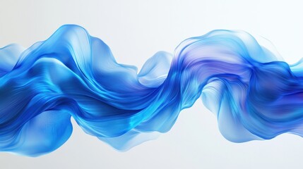 Fototapeta premium A flowing abstract design in shades of blue, evoking movement and fluidity.
