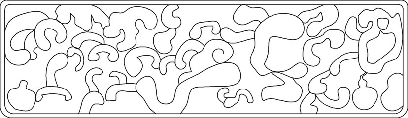 Vector sketch illustration silhouette design frame baground classic vintage ethnic ornate traditional carving ornament 