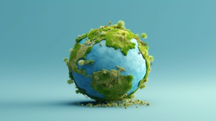 Fototapeta premium Green Earth Globe Illustration