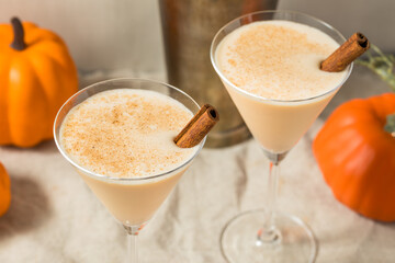 Boozy Cold Pumpkin Spice Martini Cocktail