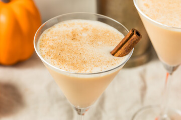 Boozy Cold Pumpkin Spice Martini Cocktail