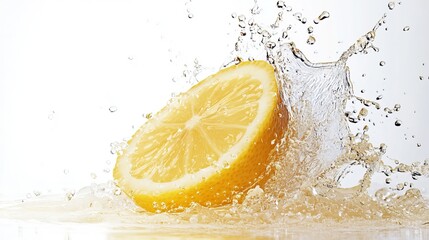 Vibrant Lemon Splash with Juicy Burst