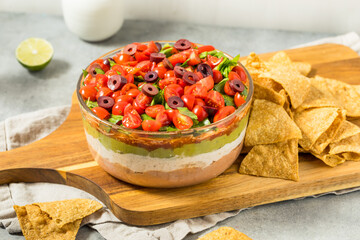 Homemade Mexican Seven Layer Dip