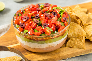 Homemade Mexican Seven Layer Dip