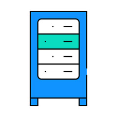 data center server line icon vector. data center server sign. isolated symbol illustration