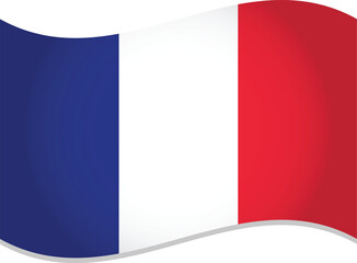 France Country Flag Waving Vector