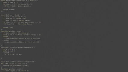 Developer Writing Random Code in a Calm IDE Environment