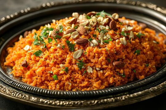 Gajar ka Halwa, Indian Carrot Pudding with Almonds