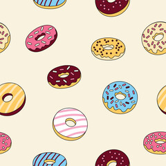 seamless pattern with donuts