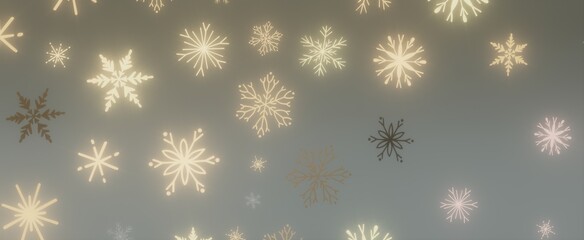 Abstract Winter Snowflakes