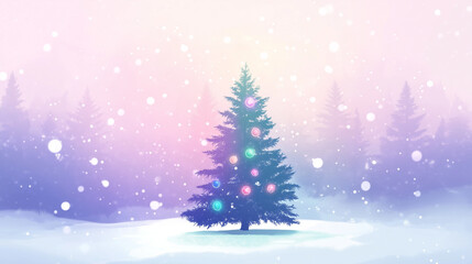 Obraz premium Christmas tree illustration