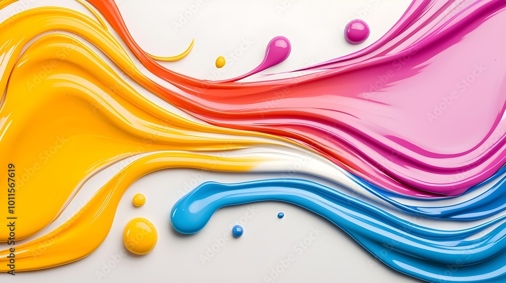 Poster vibrant swirls of color - abstract background with bold lines and luminous glow perfect for contempo