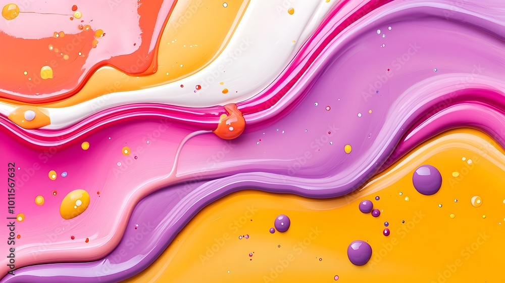 Poster dynamic swirls of color - abstract vibrant background with bold lines and luminous glow for contempo