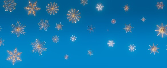Abstract Winter Snowflakes