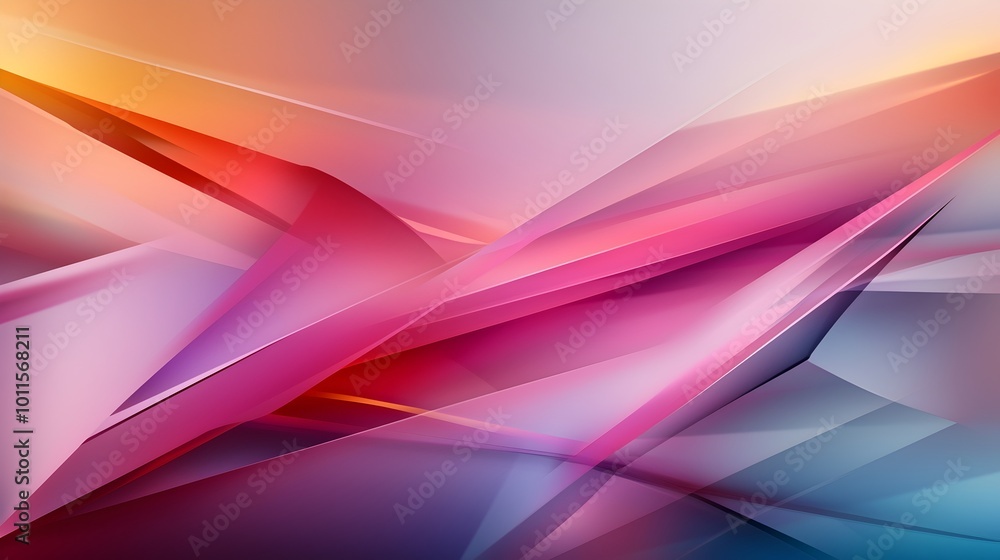 Poster vibrant neon abstract background with geometric lines - futuristic digital art creating optical illu
