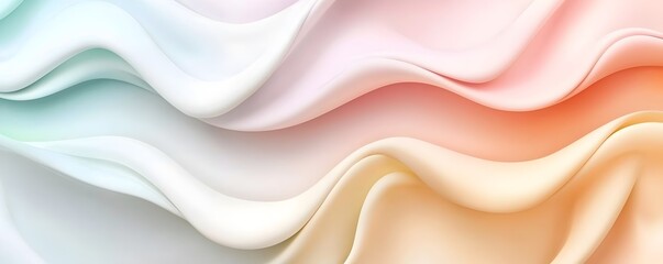 Obraz premium Serene Pastel Abstract Background - Calming Fluid Motion with Organic Shapes and Soft Gradients for Relaxing Wallpaper or Design Use