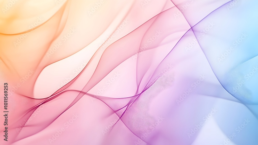 Poster vibrant stained glass abstract background - colorful fractured lines with soft glow and artistic sym