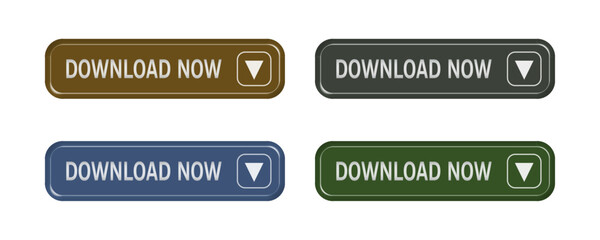 now download button as vector element graphc of website or application isolated on white background