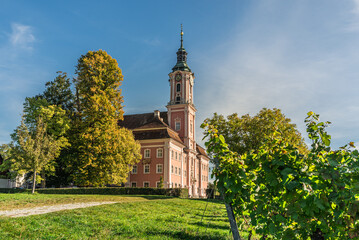 Pilgrimage church Birnau on Lake Constance, Uhldingen-Muehlhofen, Baden-Wuerttemberg, Germany