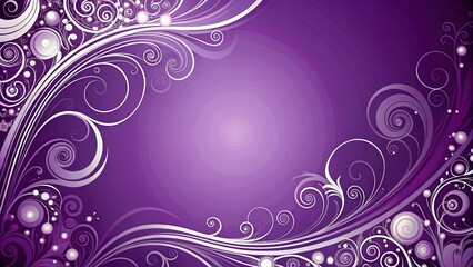 Abstract purple and white swirling patterns on purple background