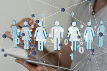 Business intelligence analyst dashboard on virtual