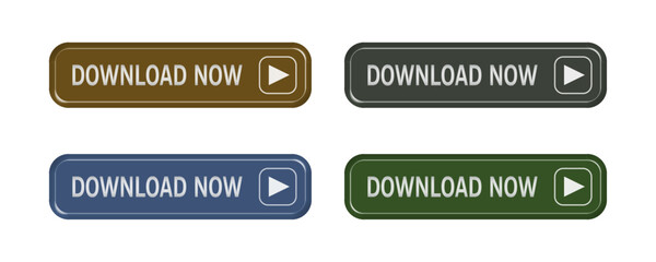 now download button as vector element graphc of website or application isolated on white background