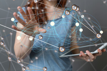 conference Digital Network and data concept 3d