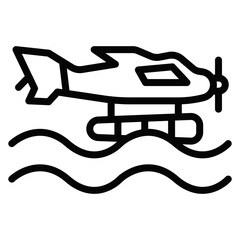 Seaplane Vector Icons