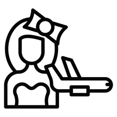 Obraz premium Flight Attendant Vector Icons