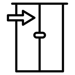 Obraz premium Exit Door Vector Icons