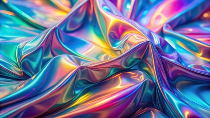 Bright abstract holographic background with modern gradient iridescent shine and depth of field