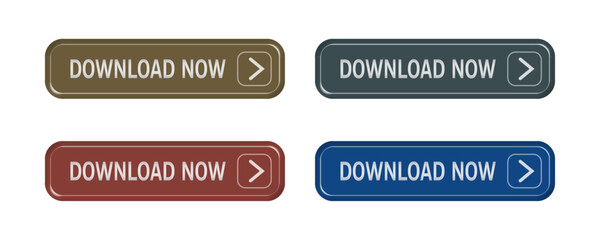 now download button as vector element graphc of website or application isolated on white background