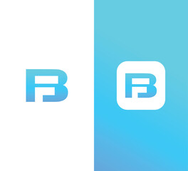 Modern Letter BF or FB Logo Design