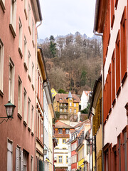 Street view of downtown Heidelberg, Germany