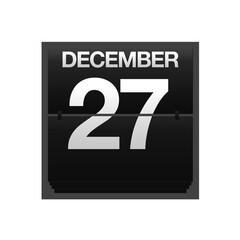 Counter calendar december 27.